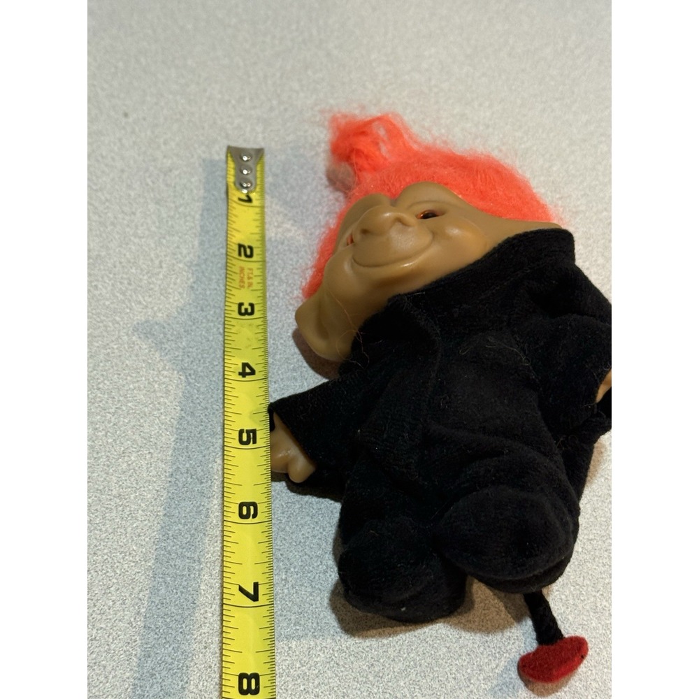 RUSS TROLL DOLL DEVIL BLACK RED HORNS 5" Belly Gem - Picture 5 of 6